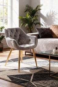 Zandel Gouden Fluwelen Stoel