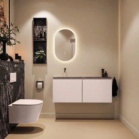 Mondiaz Ture DLux toiletmeubel 120cm rosee met wastafel lava links zonder kraangat