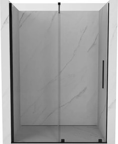Mexen Velar schuifdouchedeur 140 cm, transparant, zwart - 871-140-000-01-70