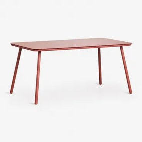 Rechthoekige Tuintafel 160x90 Cm Van Glas Arhiza Terracota - Sklum