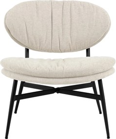 SOPHIA Beige (stof Apia 453)/zwart onderstel - RELAXFAUTEUIL STOEL VOOR DE WOONKAMER/HET KANTOOR MET BEKLEDING