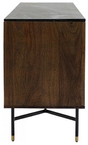 Kare Design Apiano Dressoir Van Acacia En Marmer - 150x45x76cm.