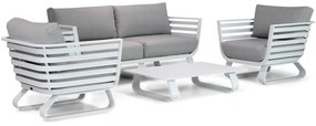 Stoel en Bank Loungeset 4 personen Aluminium Wit  Santika Furniture Santika Sovita