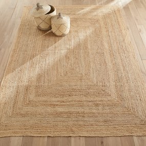 Vloerkleed in jute, formaat XL, handgevlochten, Hempy