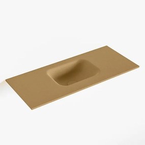 Mondiaz LEX Fontein - 70x30x0.9cm - wasbak midden - zonder kraangaten - voor toiletmeubel - Solid surface - Oro F51110Oro