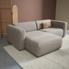 Kleine Bank Met Chaise Longue Links Taupe