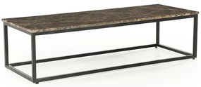 Eleonora Rico Square Rechthoekige Salontafel Van Bruin Marmer - 120 X 45cm.