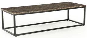 Eleonora Rico Square Rechthoekige Salontafel Van Bruin Marmer - 120 X 45cm.