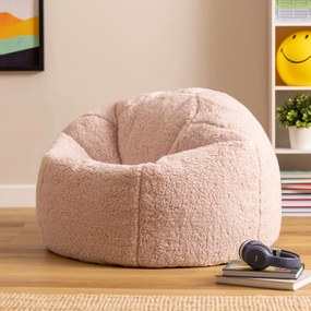 Cloudy Kinder Zitzak Teddy - Lichtroze