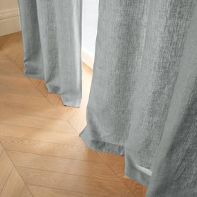 Gordijn in gewassen linnen met voering, met oogjes, Private