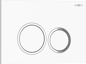 Mexen Tex 01 spoelknop, glanzend wit - 6101-01