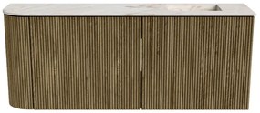 Mondiaz Joya DLux 100cm toiletmeubel ronding links dusk met wastafel faye rechts zonder kraangat frappe