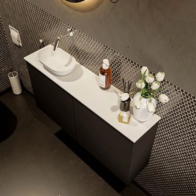 Mondiaz Fowy toiletmeubel 100cm urban met witte waskom links zonder kraangat