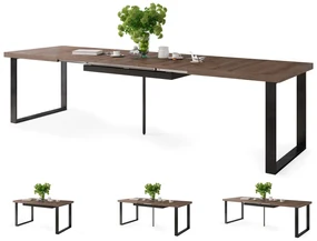 AVELLA Bruin Eik - LOFT TAFEL VOOR WOONKAMER/EETKAMER UITKLAPBAAR TOT 3,1 m!