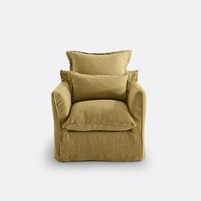 Fauteuilhoes in linnen Odna