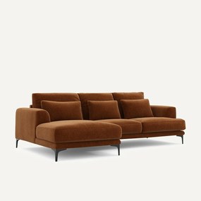 Hoekbank links fluweel chenille, Marsile