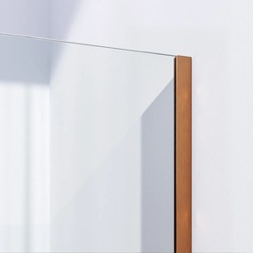 Brauer Copper Season inloopdouche helder glas 110x200 met muurprofiel koper geborsteld