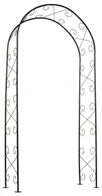 Nature Tuinboog 100x37x230 cm metaal zwart
