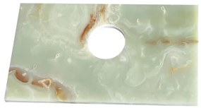 Fontana Green Onyx Micro Marble toiletmeubel met ribbelfront 40cm walnoot