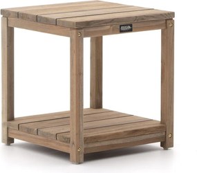 Bijzettafel tuin ROUGH | Vierkant | Tuintafel Teakhout | 50x50cm | Kees Smit Tuinmeubelen