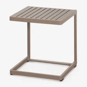 Vierkante Bijzettafel Voor Tuin 40x40 Cm Van Aluminium Dulem Moka Bruin - Sklum