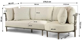 Loungeset tuin 4 personen Aluminium Taupe  4 Seasons Outdoor Ezra