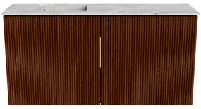 Mondiaz Joya DLux 80cm toiletmeubel ruby met wastafel faye links 1 kraangat glace