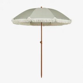 Miska Ø175 Cm Parasol Van Stof En Aluminium Groen – Khaki - Sklum