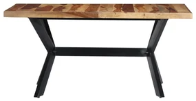 vidaXL Eettafel 160x80x75 cm massief sheeshamhout