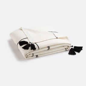Plaid afgewerkt met pompons, Makeba