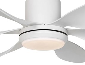 Plafondventilator met lamp wit 137cm incl. LED dimbaar met afstandsbediening - Tak Modern rond Binnenverlichting Lamp