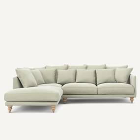 Hoekbank stonewashed fluweel, Lazare