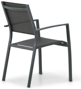 Tuinstoel stapelbaar Aluminium Grijs-antraciet Lifestyle Garden Furniture Sella