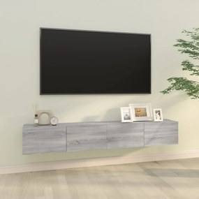 vidaXL Tv-meubelen 2 st wandgemonteerd 100x30x30 cm hout grijs sonoma
