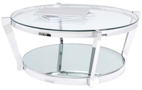 Kare Design Monocolo Silver Zilveren Salontafel Rond - 90 X 90cm.