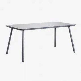 Rectangular Eettafel 160x90 Cm In Arhiza Glas Grijs – Grafiet - Sklum