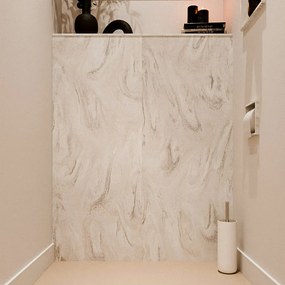 Mondiaz Hope toiletplaat solid surface 100x125cm ostra niet voorgeboord