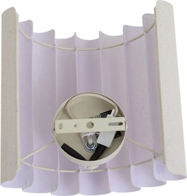 Japandi wandlamp beige met linnen 26cm - Scallop