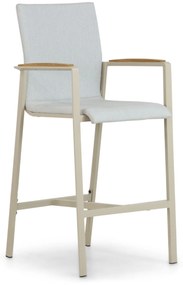 Barstoel Aluminium/textileen Taupe-naturel-bruin Lifestyle Garden Furniture Brandon