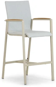 Barstoel Aluminium/textileen Taupe-naturel-bruin Lifestyle Garden Furniture Brandon
