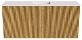 Mondiaz Joya 90cm toiletmeubel oak met wastafel faye midden zonder kraangat talc