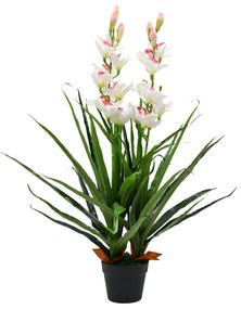 vidaXL Kunstplant met pot cymbidium orchidee 100 cm groen