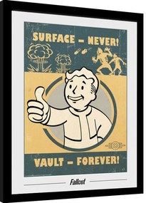 Ingelijste poster Fallout - Vault Forever