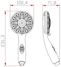 Schutte AQUA 2 SAVE waterbesparende handdouche