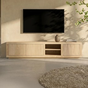 Tv-meubel Naturel Eiken 200 Cm - 200x42x45cm.