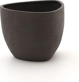 Bloempot Luca Lifestyle Ruvido | Taupe Kunststof  | ø67cm | Geschikt voor Buiten en binnen | Kees Smit Tuinmeubelen