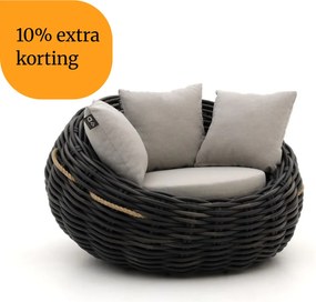 + 10% kassakorting | Lounge tuinstoel | Apple Bee Cocoon | Outdoor textiel | Zwart | Kees Smit Tuinmeubelen