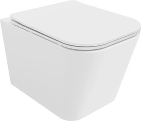Mexen Teo rimloze wc-pot met softclose slanke duroplast-bril, glanzend wit - 30850600