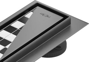 Mexen Flat M13 lineaire afvoer 2-in-1 160 cm, geweergrijs geborsteld - 1E10160