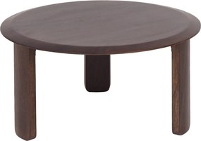 Set Van Twee Ronde Salontafels Bruin - 70 X 70cm.